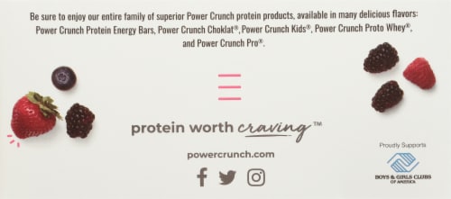 Power Crunch® Wild Berry Creme Protein Energy Bar Perspective: bottom
