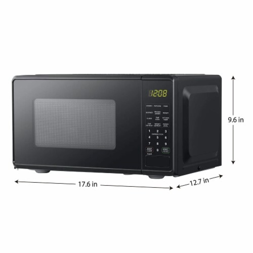 Kitcheniva Countertop Microwave Oven 700w Black Perspective: bottom