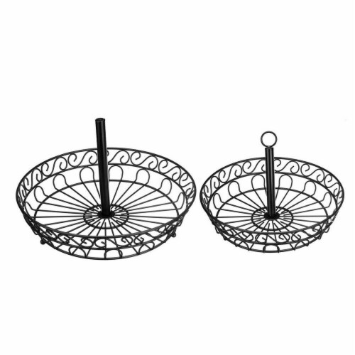 Kitcheniva Countertop Fruit Basket Stand - 2 Tier Perspective: bottom
