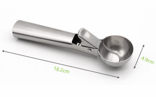 Stainless Steel Ice Cream Scoop Ergonomic for Hard Dishwasher Safe