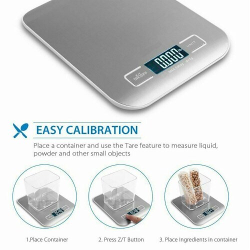 Zulay Kitchen Precision Digital Food Scale Weight Grams and Oz, LB, KG, ML