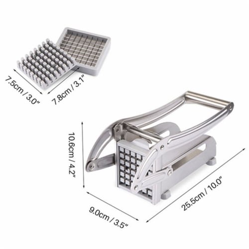 Kitcheniva Stainless Steel French Fry Cutter 2 Blades Perspective: bottom