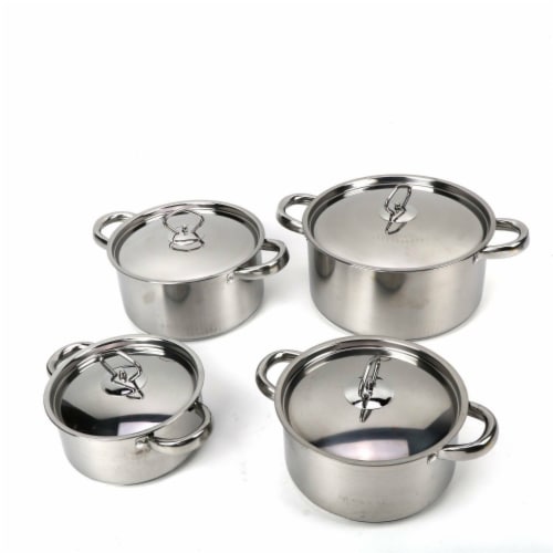 Kitcheniva Nonstick Stainless Steel Pots And Pans Cookware Set Perspective: bottom