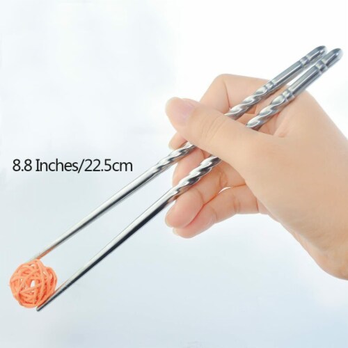 Kitcheniva Stainless Steel Lightweight Chopsticks 5 Pairs Perspective: bottom