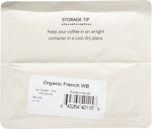 Portland Coffee Roasters French Dark Roast Organic Whole Bean Coffee Perspective: bottom