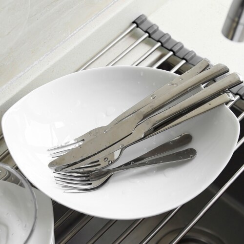 Grand Fusion Over the Sink Stainless Steel Dish Drying Rack Perspective: bottom