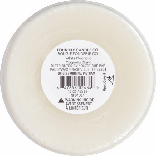 Foundry Candle Co. White Magnolia Soy Wax Candle - Cream Perspective: bottom