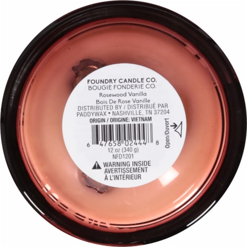 Foundry Candle Co. Scented Candle - Typewriter Rosewood Vanilla Perspective: bottom
