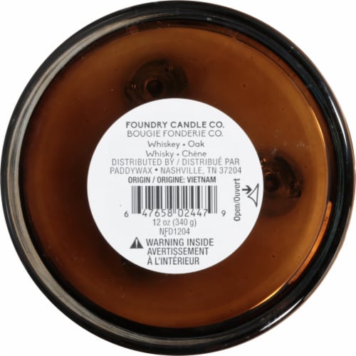 Foundry™ Candle Co. Whiskey + Oak 3 Whick Soy Wax Candle Perspective: bottom