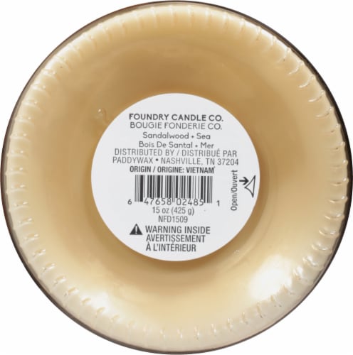 Foundry™ Candle Co. Sandalwood + Sea Soy Blend Candle Perspective: bottom
