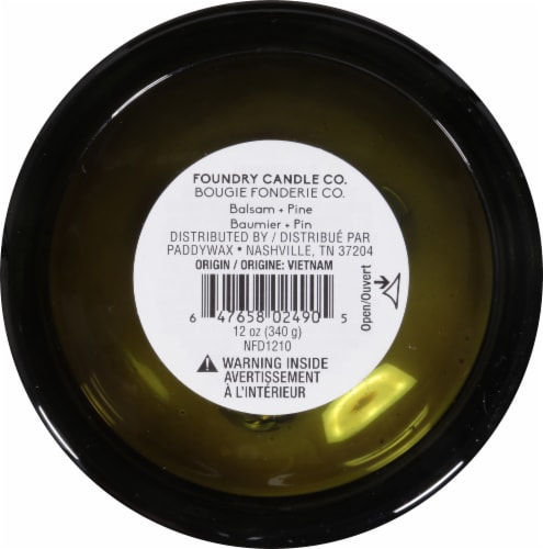 Foundry Candle Co. Scented Candle - Typewriter Balsam + Pine Perspective: bottom