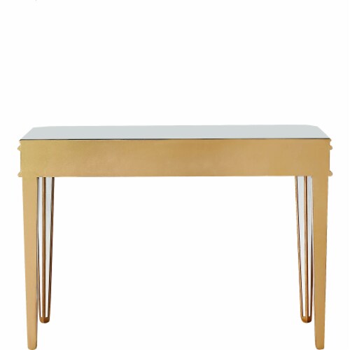 Camden Isle Finley 1 Drawer Mirrored Console Table Perspective: bottom