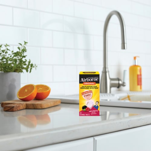 Airborne® Immune Support Berry Chewable Tablets Perspective: bottom