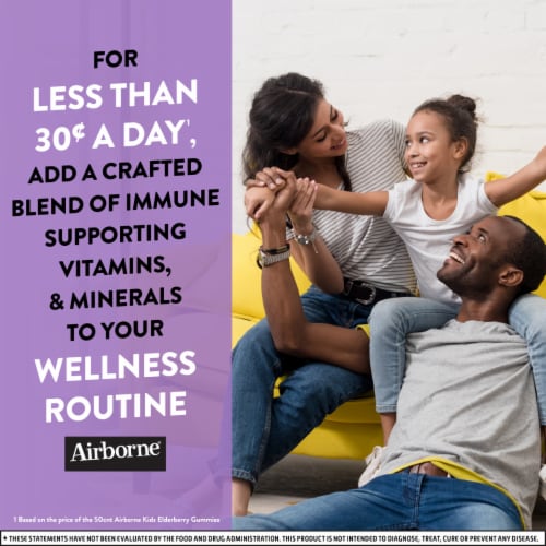 Airborne Kids Elderberry Immune Support Gummies Perspective: bottom