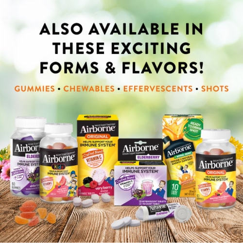 Airborne Immune Support Blueberry Pomegranate Gummies Perspective: bottom