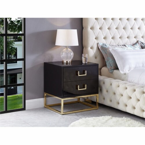 Meridian Furniture White Gold Nova Side Table