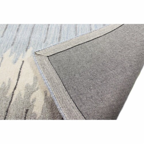 Bashian Greenwich Micah 3'9  x 5'9  Area Rug in Gray and Blue Perspective: bottom