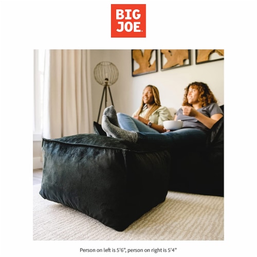 Big Joe Imperial Ottoman Foot Stool and Rest with Shredded Foam in