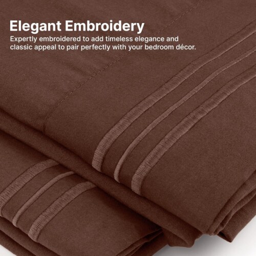 CGK Unlimited 3 Piece Microfiber Sheet Set - Twin - Brown Perspective: bottom