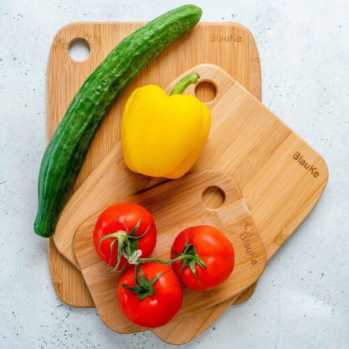 Wooden Cutting Boards for Kitchen - Bamboo Chopping Board Set of 3 Perspective: bottom