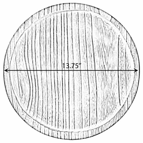 Vintiquewise QI004378 Natural Wooden Round Dish Ornament Slice Tray Table Charger with Height Perspective: bottom
