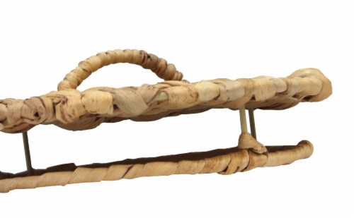 Wicker Water Hyacinth Tall Toilet Tissue Paper Holder for 4 wide rolls Perspective: bottom