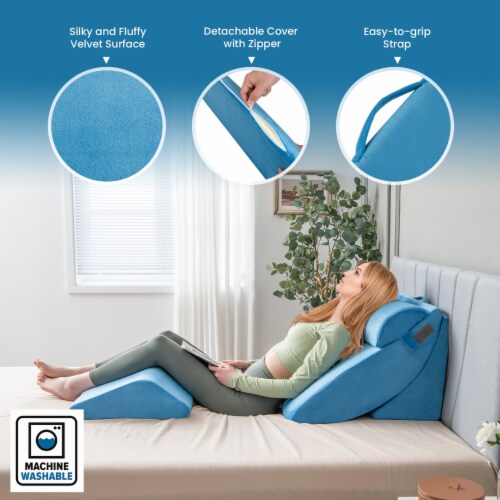 4PCS Orthopedic Bed Wedge Pillow Set Post Surgery Memory Foam for