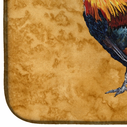 Carolines Treasures 8651DDM Rooster Dish Drying Mat Perspective: bottom