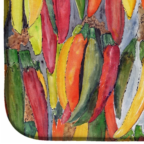 Carolines Treasures 8893DDM Hot Peppers Dish Drying Mat Perspective: bottom
