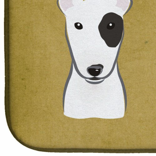 Carolines Treasures BB1457DDM Bull Terrier Spoiled Dog Lives Here Dish Drying M Perspective: bottom