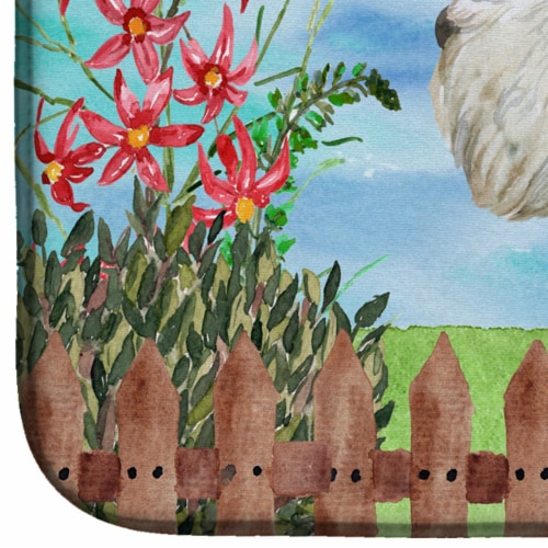 Carolines Treasures CK1246DDM Sealyham Terrier Spring Dish Drying Mat Perspective: bottom