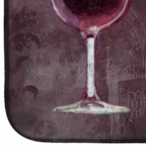 Carolines Treasures SB3073DDM Three Glasses of Wine Purple Dish Drying Mat Perspective: bottom