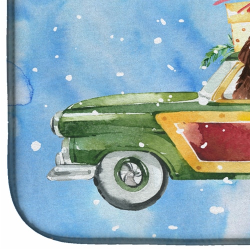 Carolines Treasures CK2416DDM Merry Christmas Newfoundland Dish Drying Mat Perspective: bottom