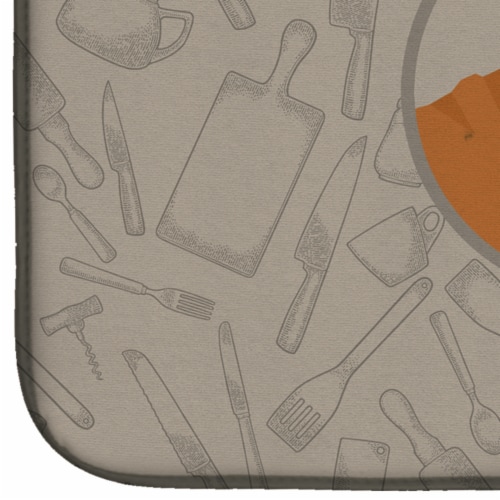 Carolines Treasures CK2159DDM Akita In the Kitchen Dish Drying Mat Perspective: bottom