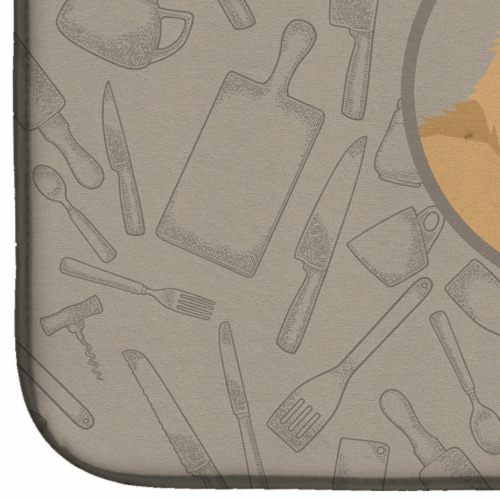 Carolines Treasures CK2198DDM Norwich Terrier In the Kitchen Dish Drying Mat Perspective: bottom