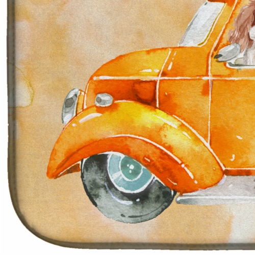 Carolines Treasures CK2650DDM Fall Harvest Blenheim Cavalier Spaniel Dish Dryin Perspective: bottom