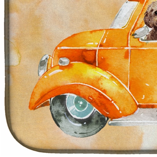 Carolines Treasures CK2658DDM Fall Harvest Brown Cockapoo Dish Drying Mat Perspective: bottom
