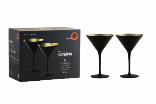 Stolzle Lausitz Olympia Cocktail Glasses - Matte Black/Gold - 2 Pack Perspective: bottom