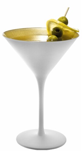 Stolzle Lausitz Olympia Cocktail Glasses - Matte White/Gold - 2 Pack Perspective: bottom