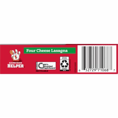 Hamburger Helper® Four Cheese Lasagna Perspective: bottom