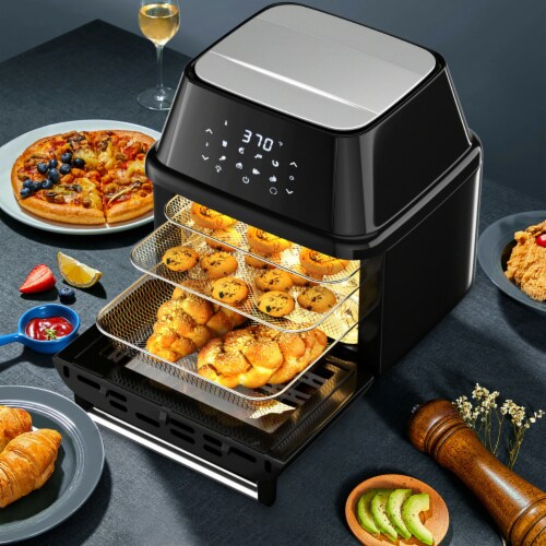 Costway 19 QT Multi functional Air Fryer Oven 1800W Dehydrator Rotisserie w Accessories 1 unit Food 4 Less