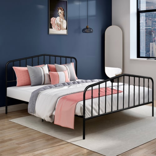 Black queen headboard and footboard deals