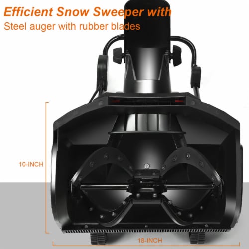 18 15 Amp Electric Snow Thrower Corded Snow Blower Driveway Patio Perspective: bottom