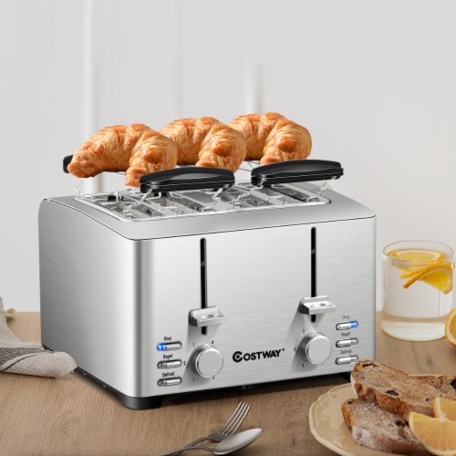 4 slice toaster with warming rack top