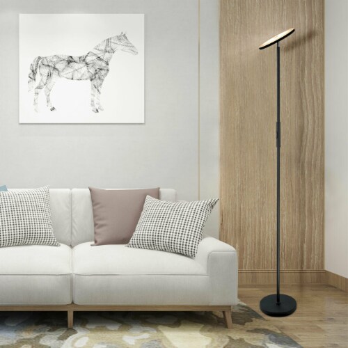 Gymax Standing Sky LED Light Modern Dimmable Torchiere Touch Control Bedroom Office Perspective: bottom