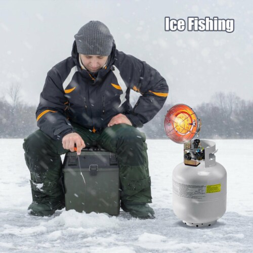 Single Tank Top Heater 15000 BTU Liquid Propane Heater Portable Outdoor Camping Perspective: bottom