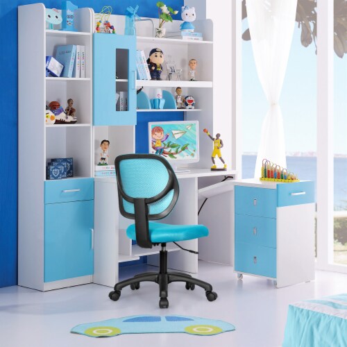 Costway Mesh Office Chair Low-Back Armless Computer Desk Chair Adjustable Height Perspective: bottom
