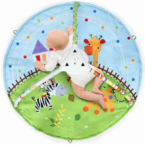 Costway Baby Activity Gym Play Mat w/ Hanging Toys Projector Infant Educational Playtime Perspective: bottom