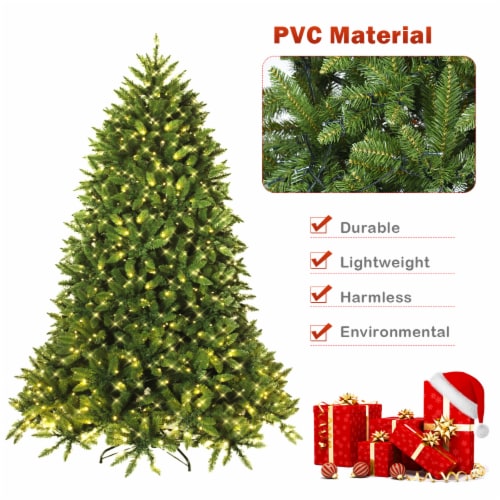 Costway 7.5ft Prelit PVC Christmas Fir Tree 8 Flash Mode, 1 unit