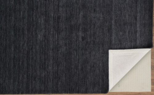 Feizy Rugs Black/Dark Gray Luna Hand Woven Marled Wool Accent Rug Perspective: bottom